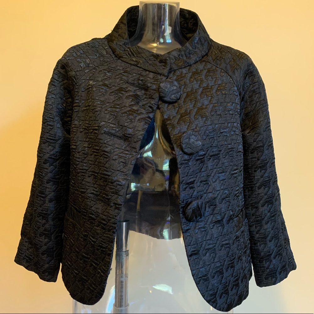 Houndstooth Cropped Jacket - Picture 8 of 11